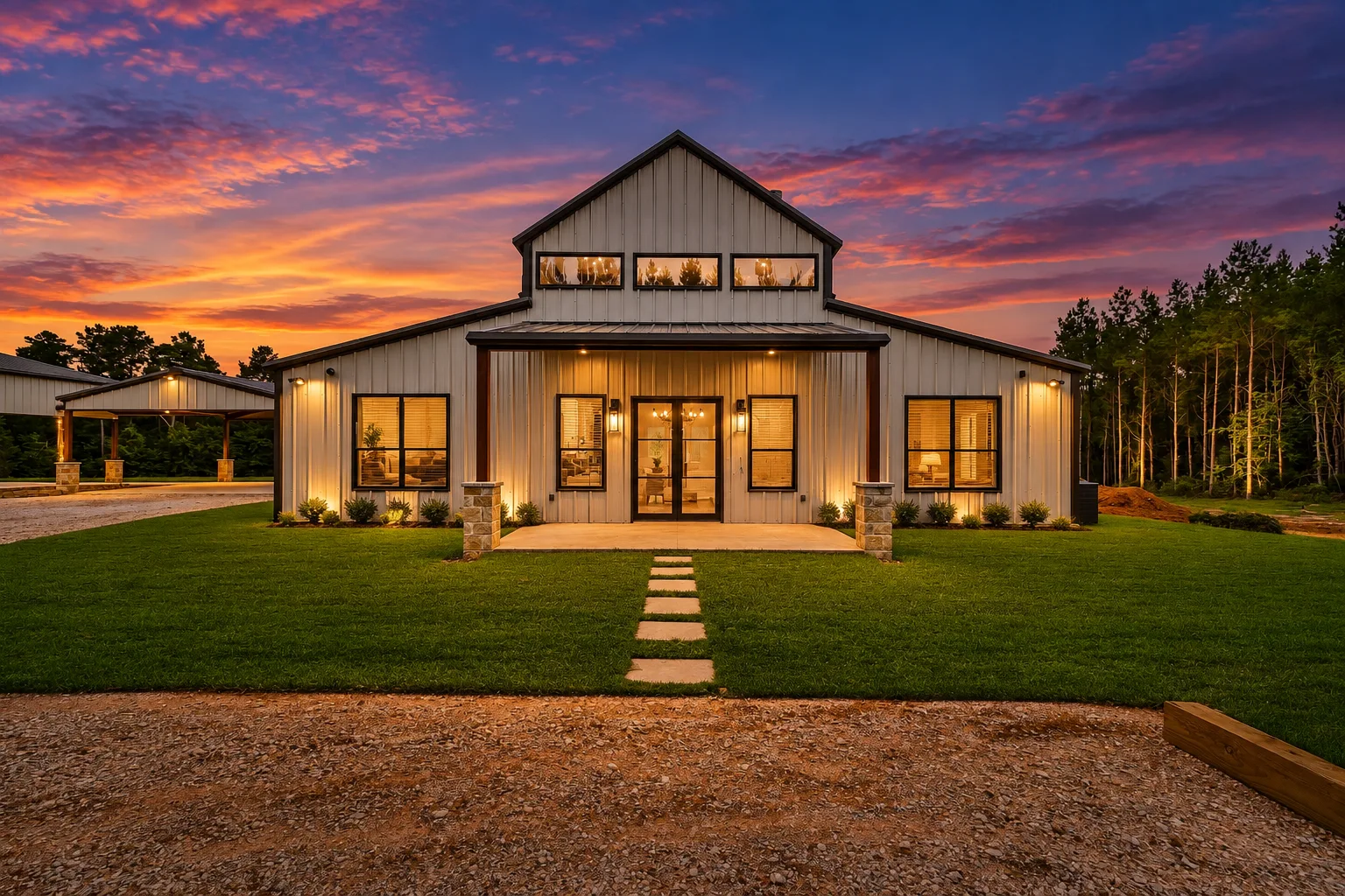 Completed Metal Buildings of Texas custom steel building — MBTX portfolio
